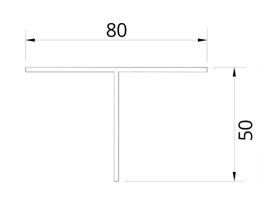 Профиль Т 80х50х2 - 021347560