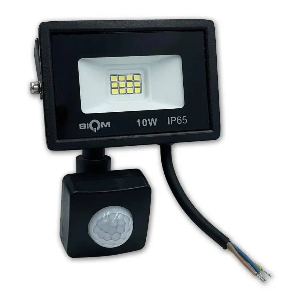 Світлодіодний прожектор з датчиком BIOM 10W S6-SMD-10 6200К 220V IP65 - 094216592