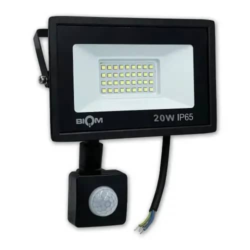 Світлодіодний прожектор з датчиком BIOM 20W S6-SMD-20 6500К 220V IP65 - 589312641