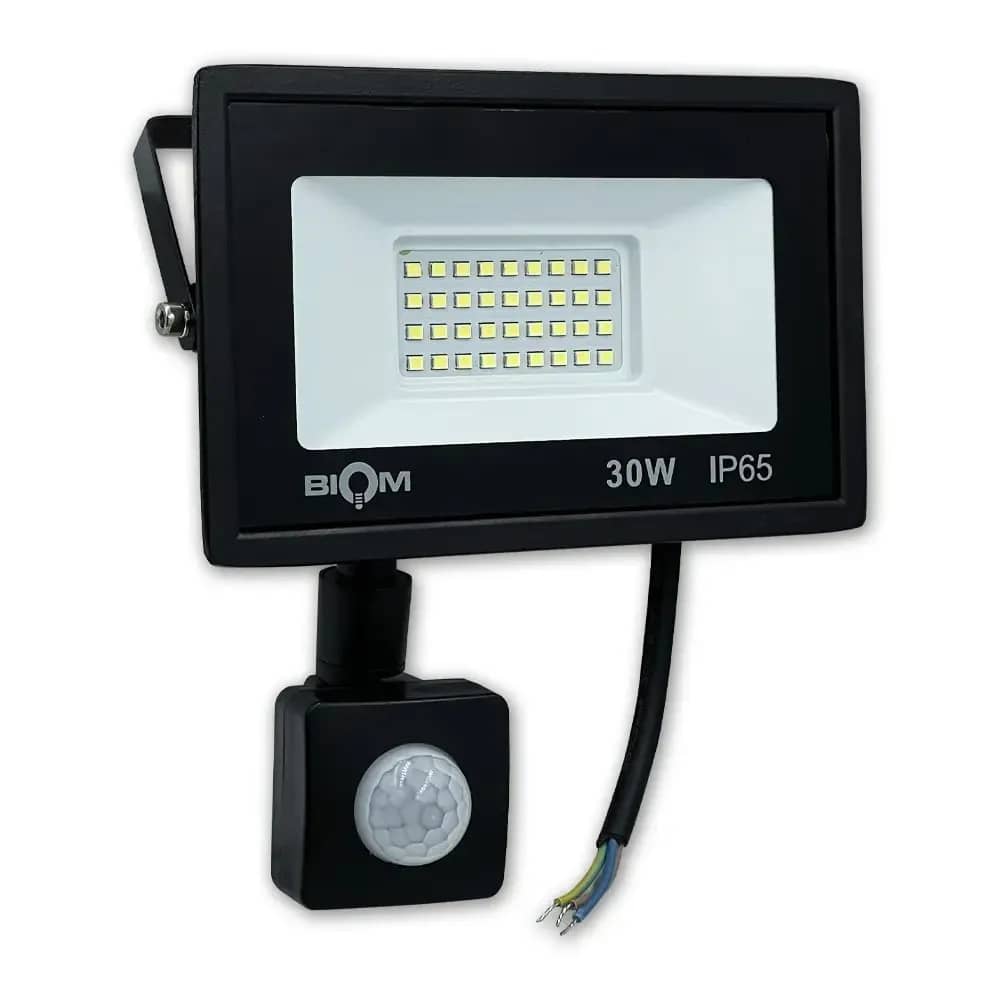 Світлодіодний прожектор з датчиком BIOM 30W S6-SMD-30 6500К 220V IP65 - 288827542
