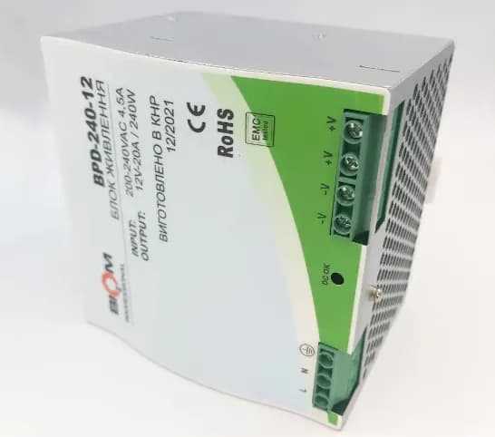 Блок питания на DIN-рейку BPD-240Вт Biom Professional 12v 20A - 843523135