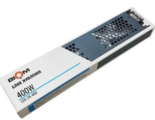 Блок живлення Biom 400W 24V 16,6A IP20 LED-24-400 - 113508