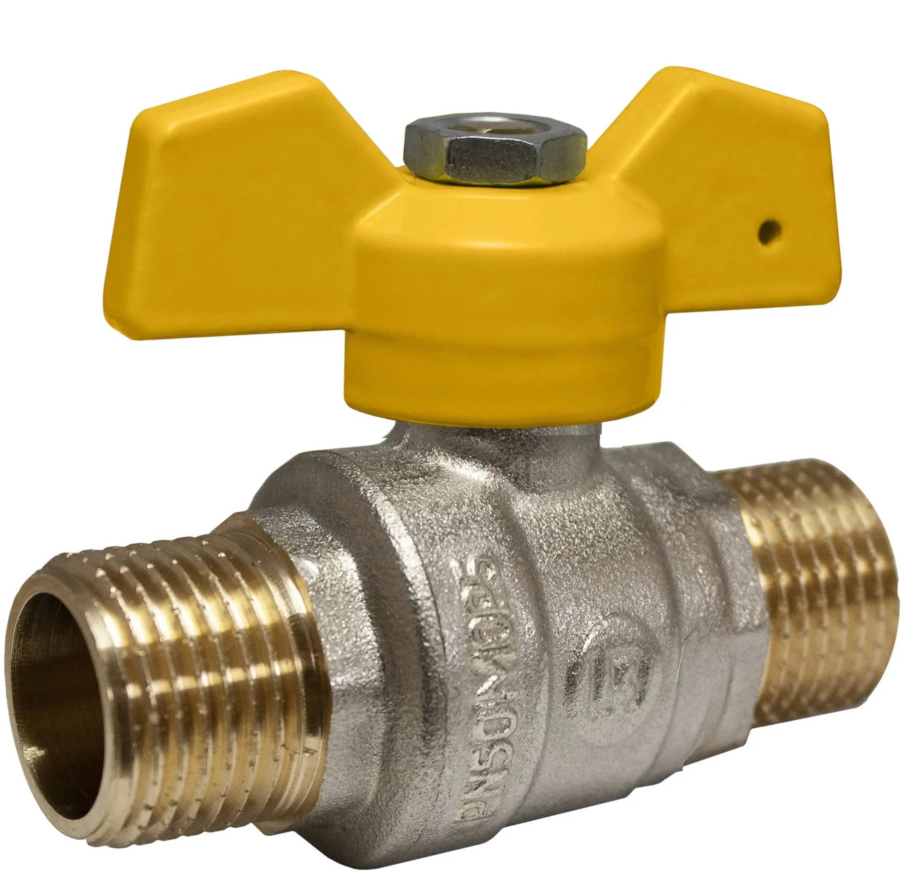 Кран кульовий з/з 15 метелик нікель LB GAS (шт) - 488057568