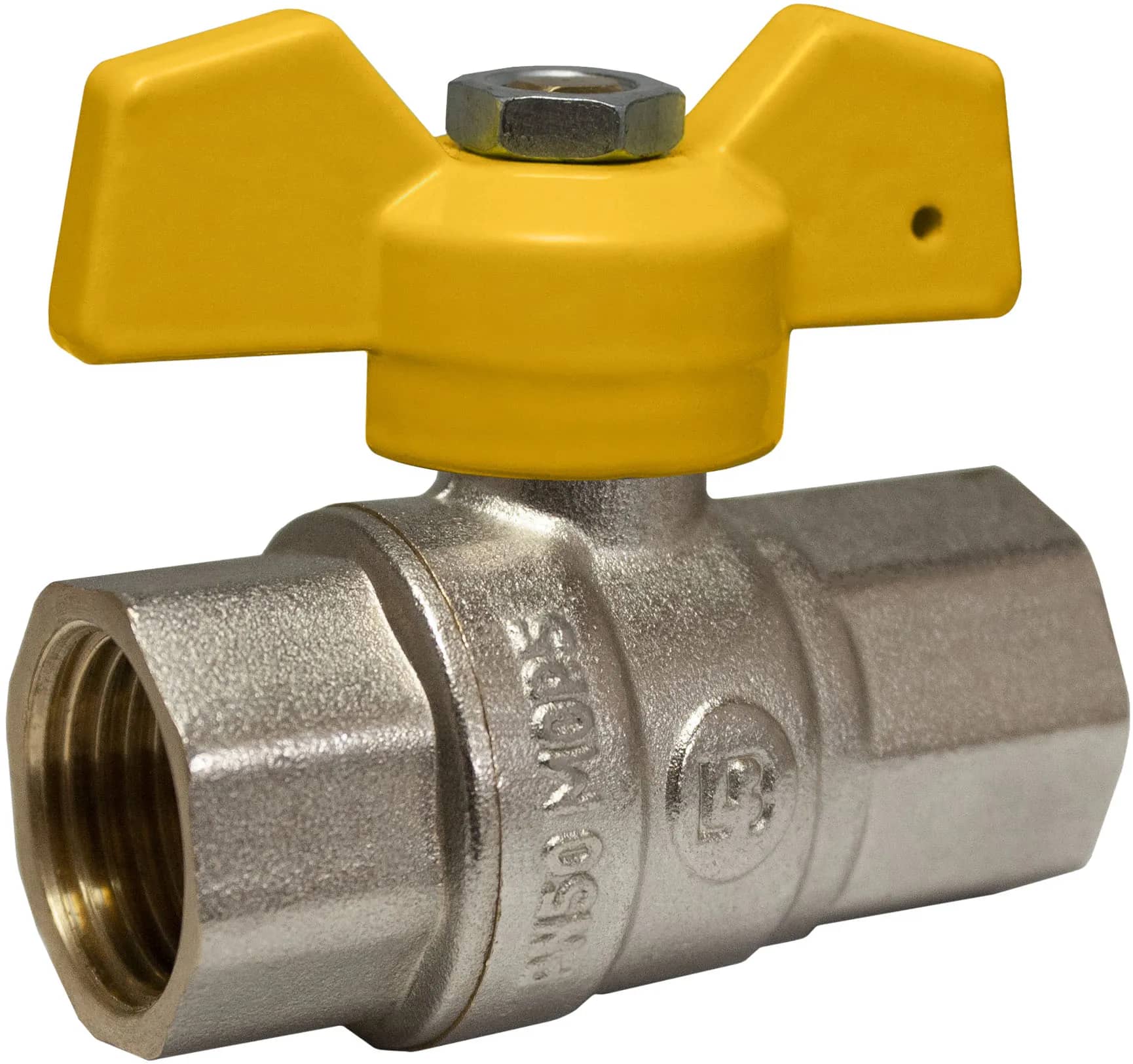 Кран кульовий в/в 15 метелик нікель LB GAS (шт) - 440545877