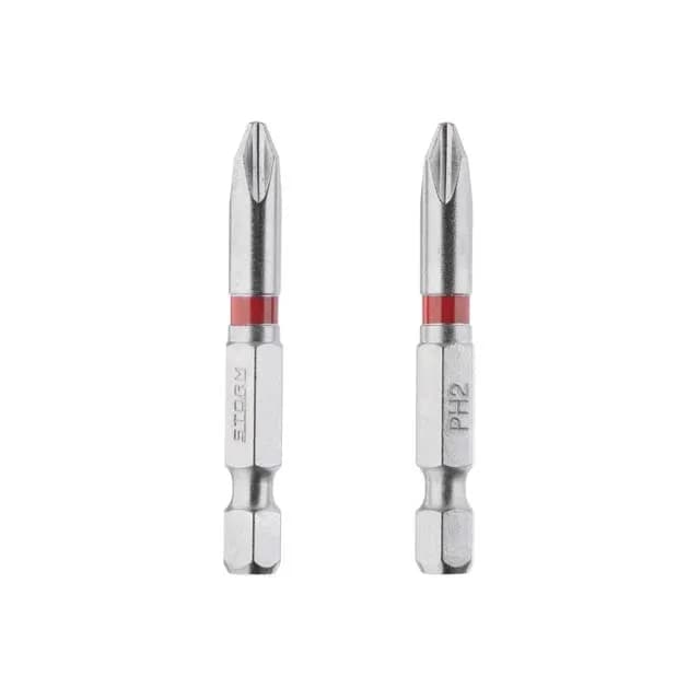 Комплект отверточных насадок, PH2, 1/4""×50 мм, S2, 2 шт., STORM - 629006061