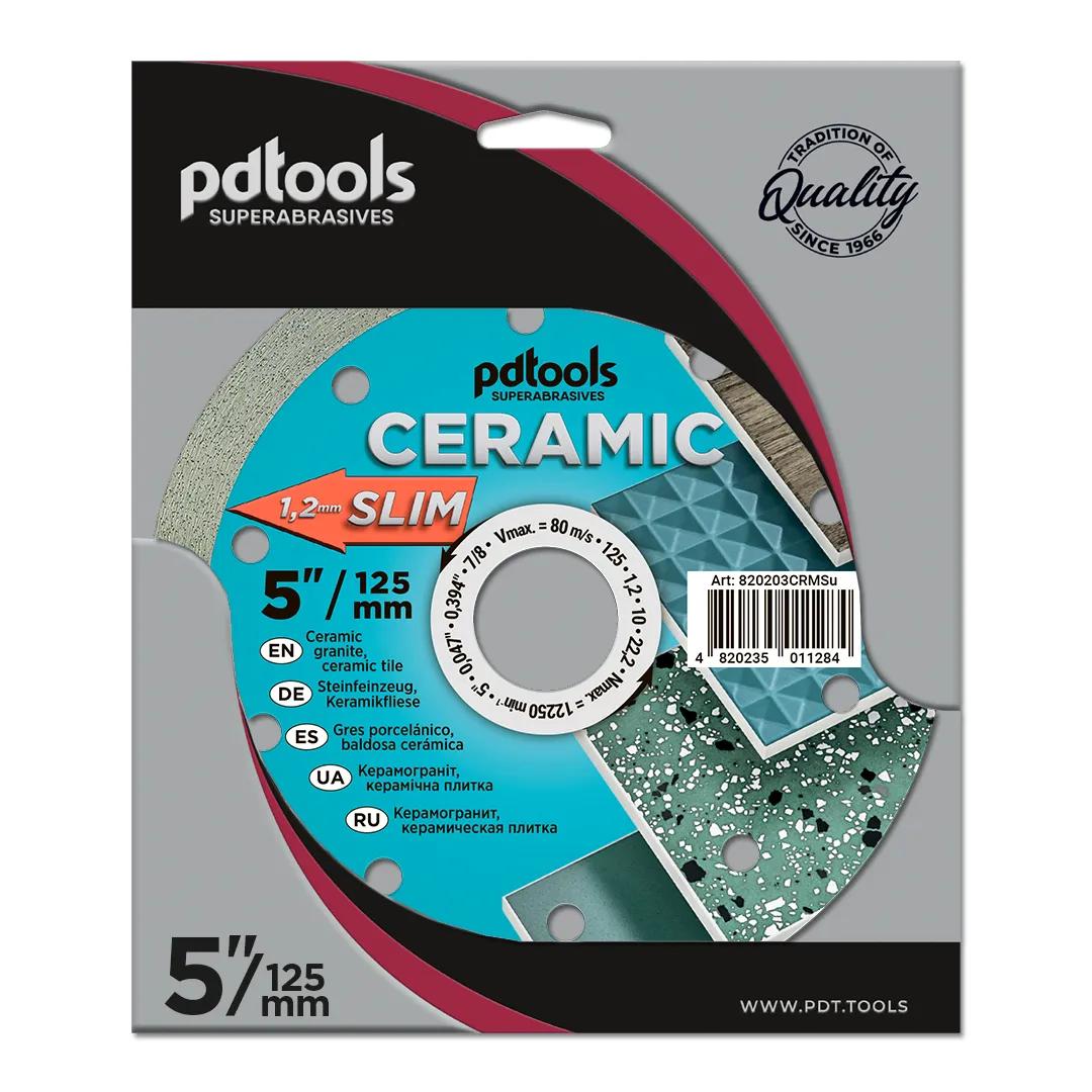 Алмазный круг PDTools 125 1,2 10 22,2 CERAMIC SLIM - 119945