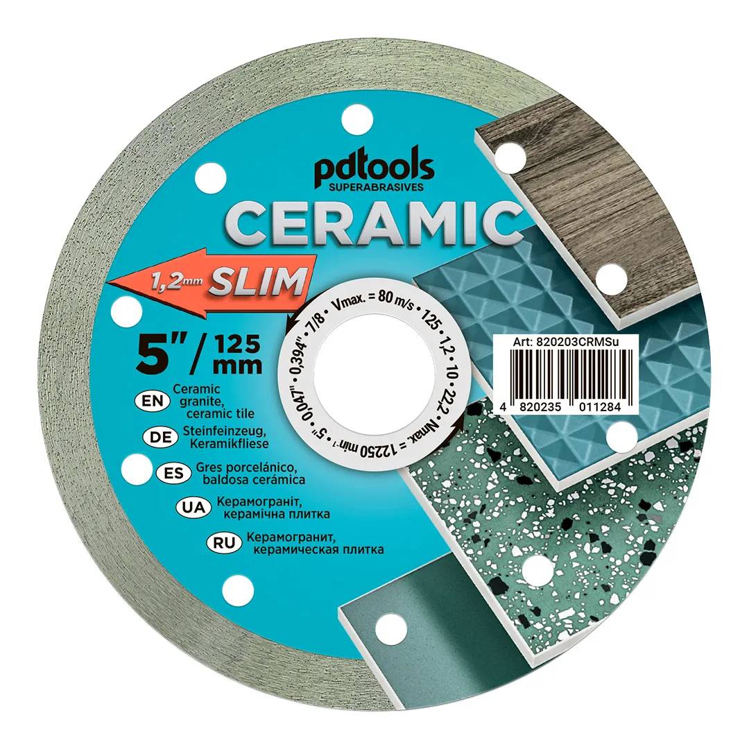 Алмазный круг PDTools 125 1,2 10 22,2 CERAMIC SLIM - 119948