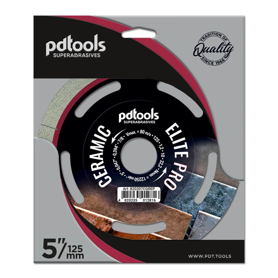 Круг алмазний PDTools 125 1,2 10 22,2 CERAMIC ELITE PRO - 701502617
