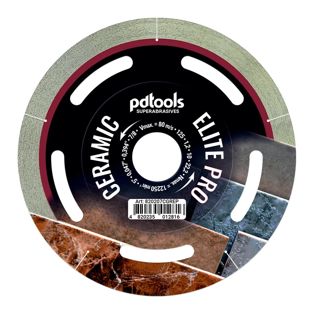 Круг алмазний PDTools 125 1,2 10 22,2 CERAMIC ELITE PRO - 701502617