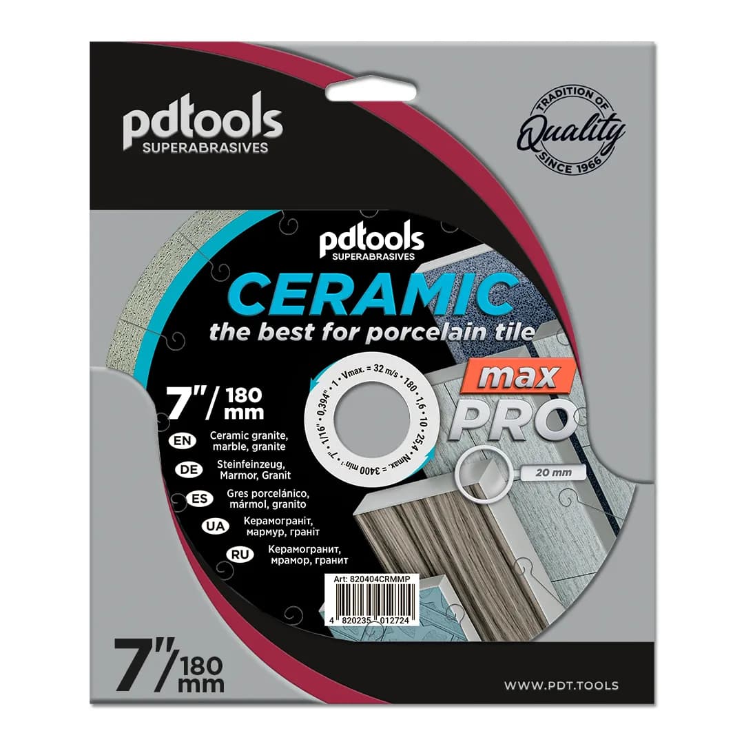 Круг алмазний PDTools 180 1,6 10 25,4 CERAMIC MAX PRO - 380742124