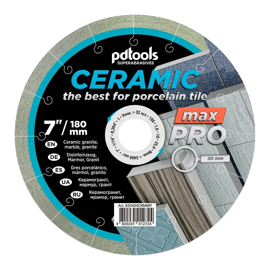 Круг алмазний PDTools 180 1,6 10 25,4 CERAMIC MAX PRO - 380742124