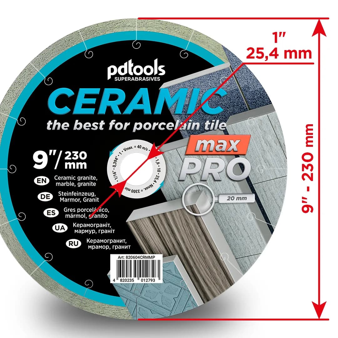 Круг алмазний PDTools 230 1,6 10 25,4 CERAMIC MAX PRO - 110323115