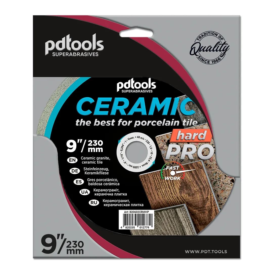 Круг алмазний PDTools 230 1,6 10 25,4 CERAMIC HARD PRO - 281221722