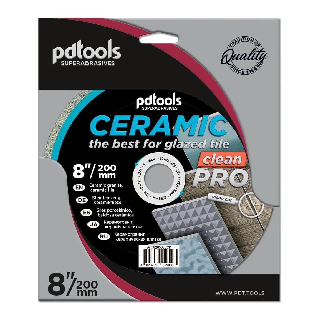Круг алмазний PDTools 200 1,2 7 25,4 СERAMIC CLEAN PRO - 147514142