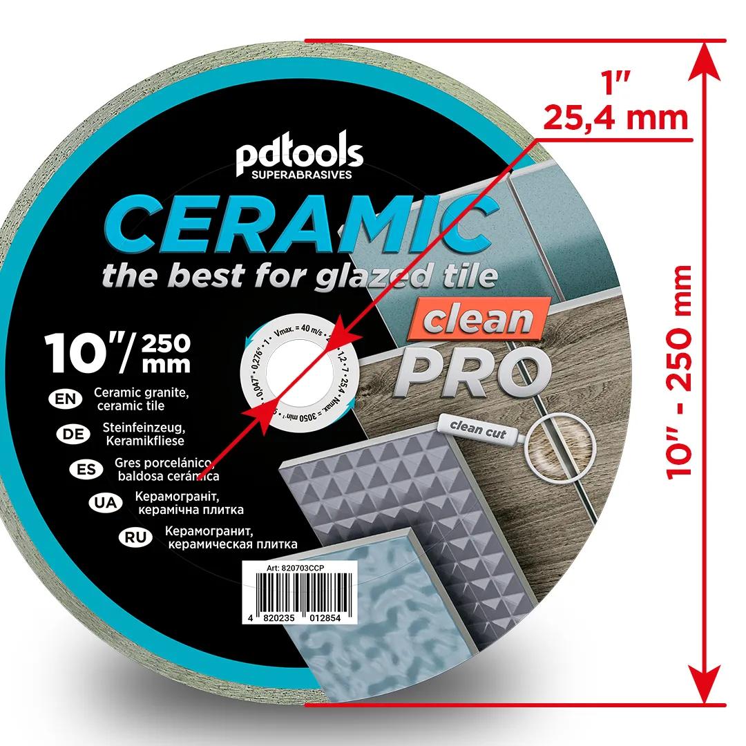 Алмазный круг PDTools 250 1,2 7 25,4 CERAMIC CLEAN PRO - 120046