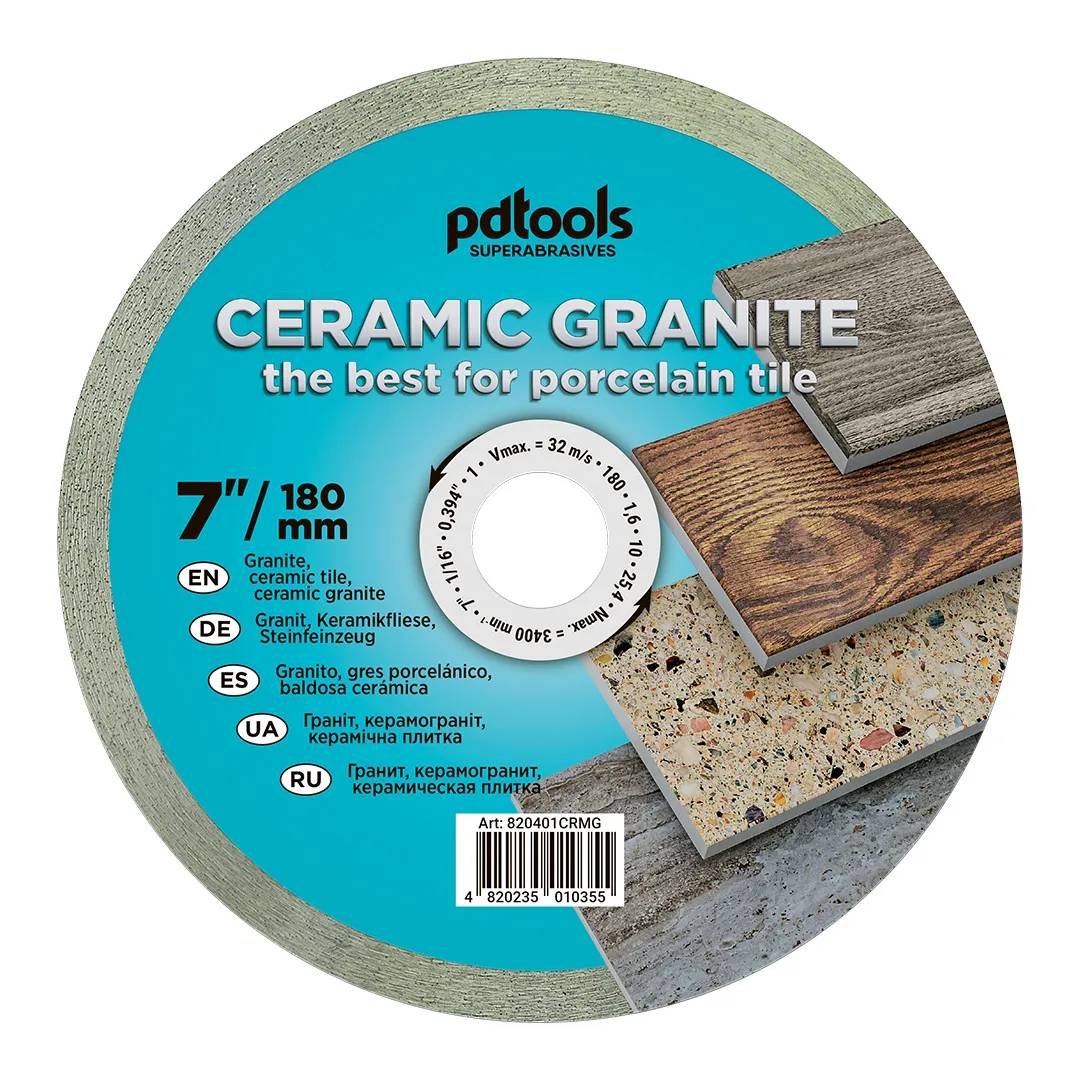Круг алмазний PDTools 180 1,6 10 25,4 СERAMIC GRANITE - 120052