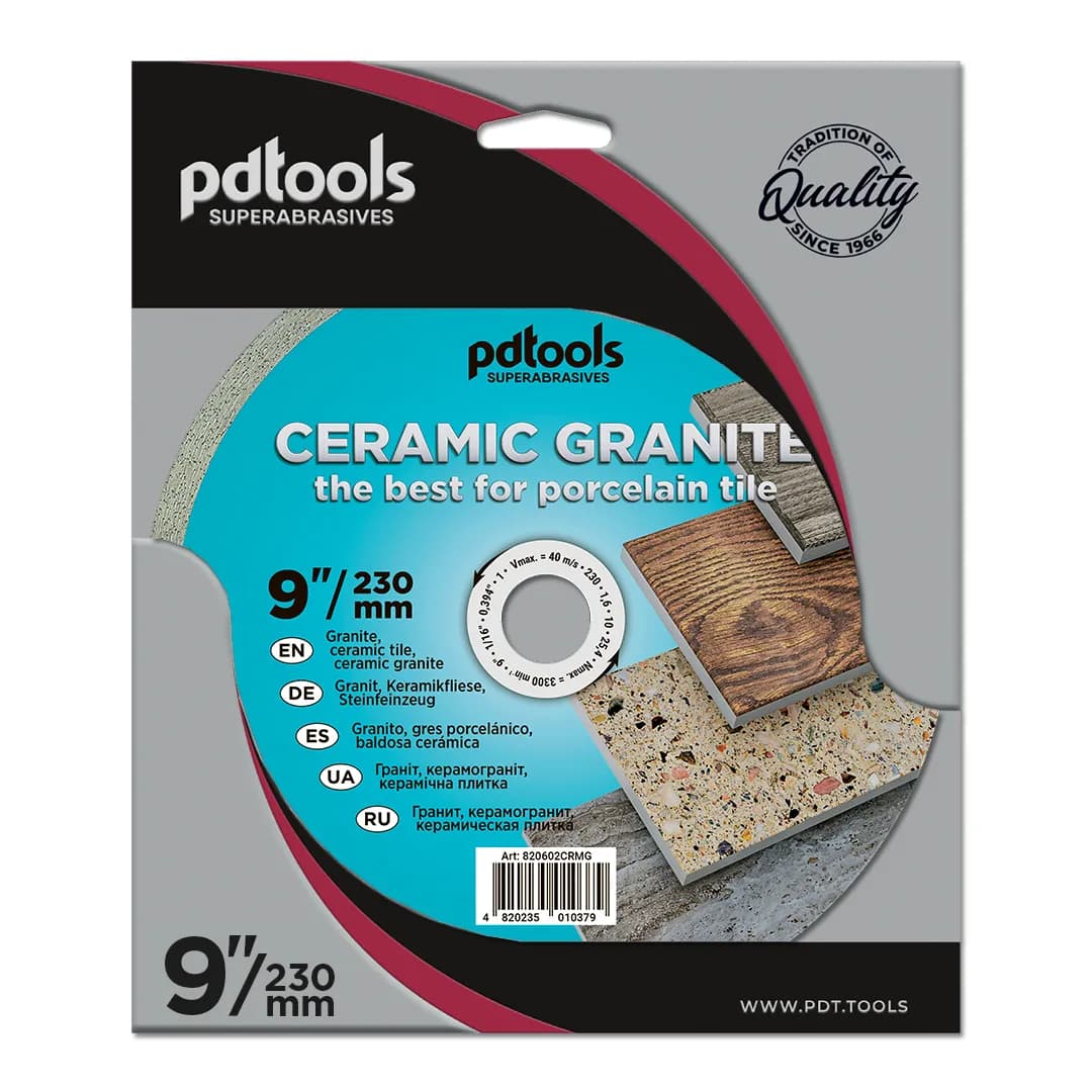 Круг алмазний PDTools 230 1,6 10 25,4 СERAMIC GRANITE - 049733048