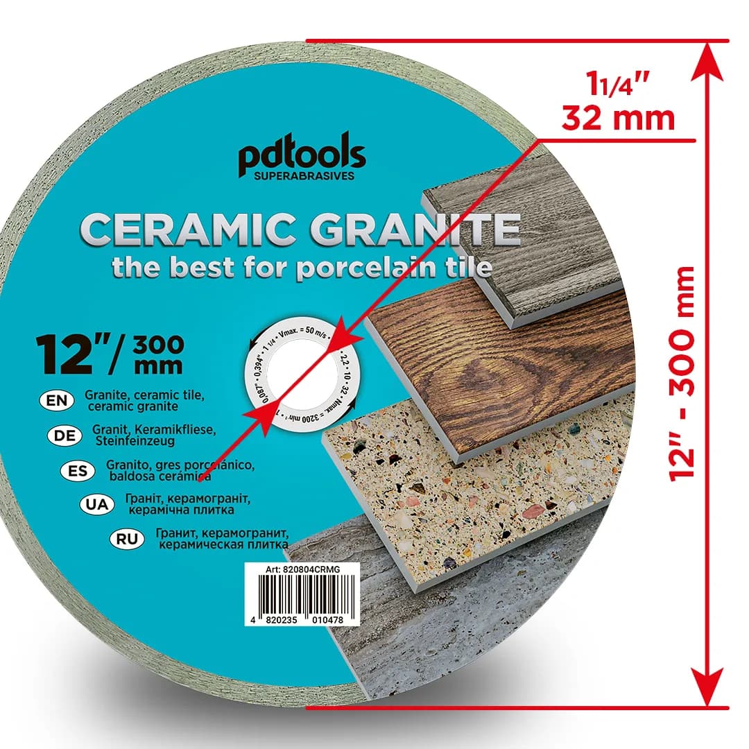 Круг алмазний PDTools 300 2,2 10 32 СERAMIC GRANITE - 837291715