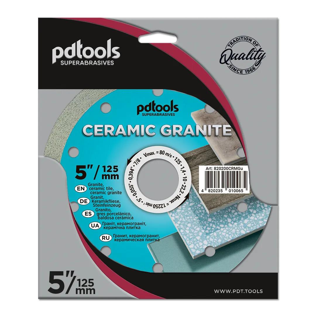 Круг алмазний PDTools 125 1,4 10 22,2 СERAMIC GRANITE - 120077