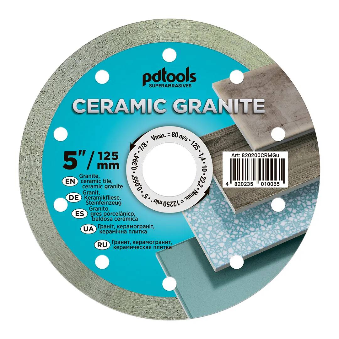 Круг алмазний PDTools 125 1,4 10 22,2 СERAMIC GRANITE - 120080