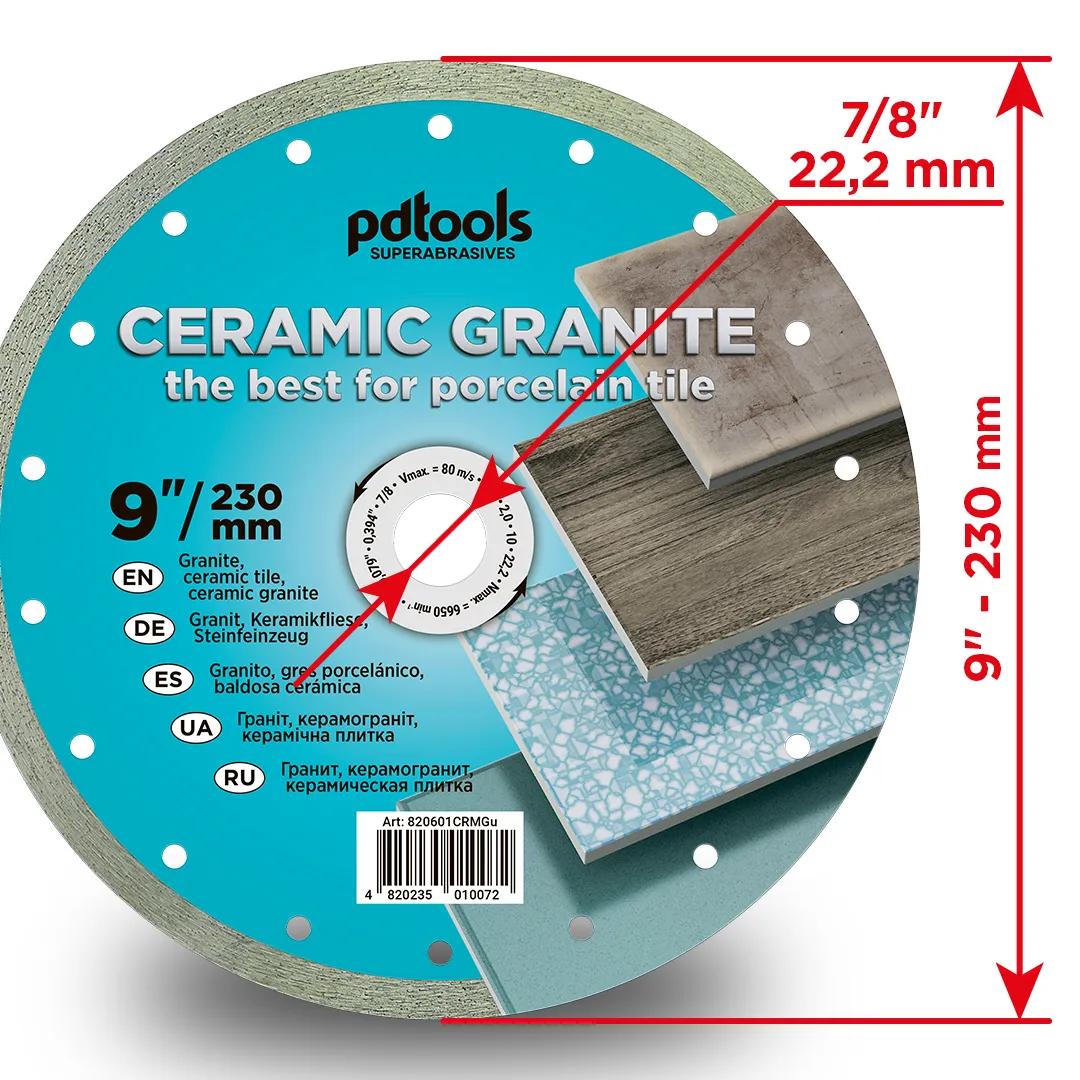 Круг алмазный PDTools 230 2,0 10 22,2 CERAMIC GRANITE - 120082