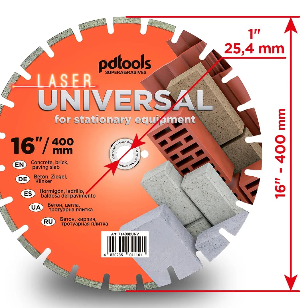 Круг алмазний PDTools 400 3.5 10 25.4 UNIVERSAL - 120095
