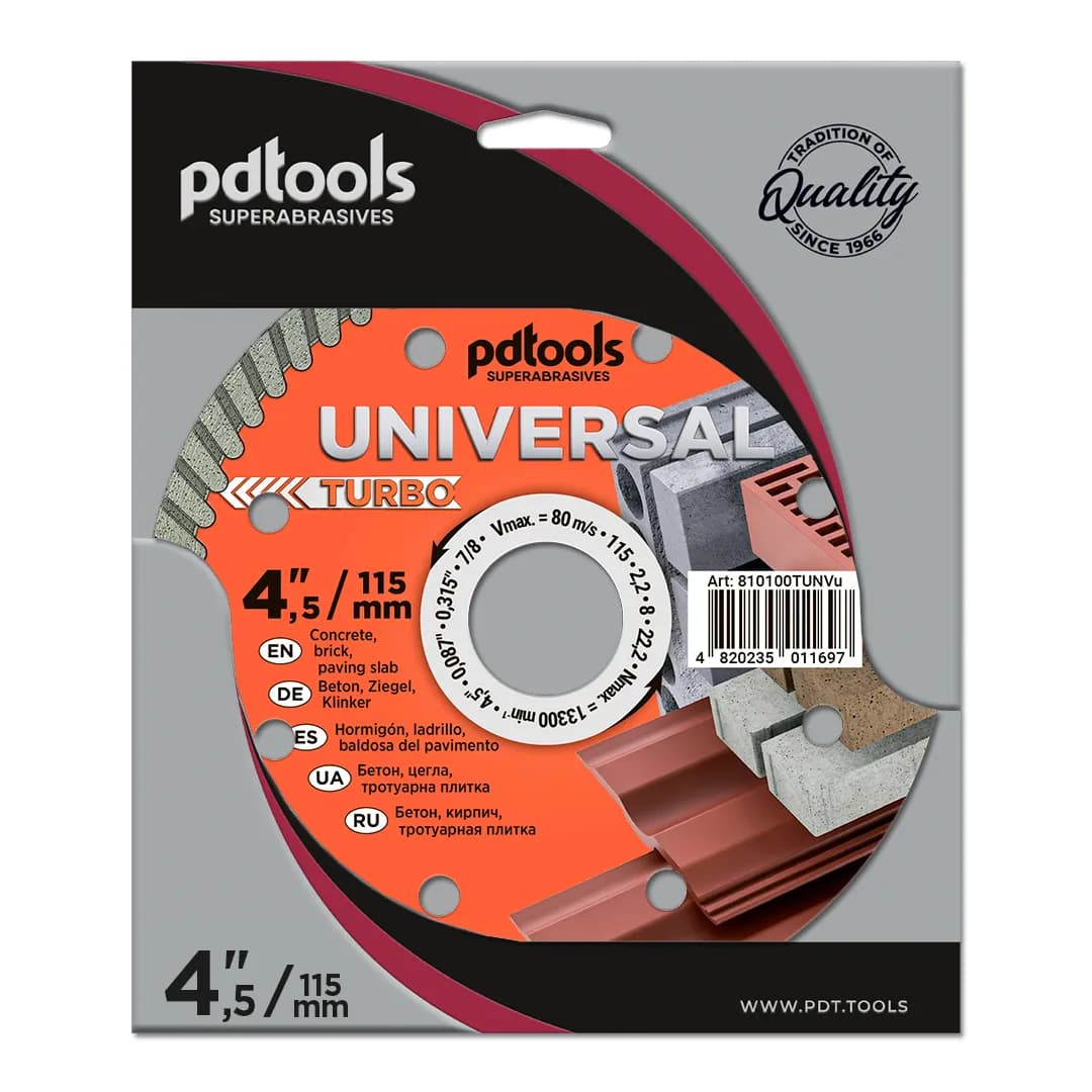 Круг алмазний PDTools 115 2,2 8 22,2 TURBO UNIVERSAL - 724913213