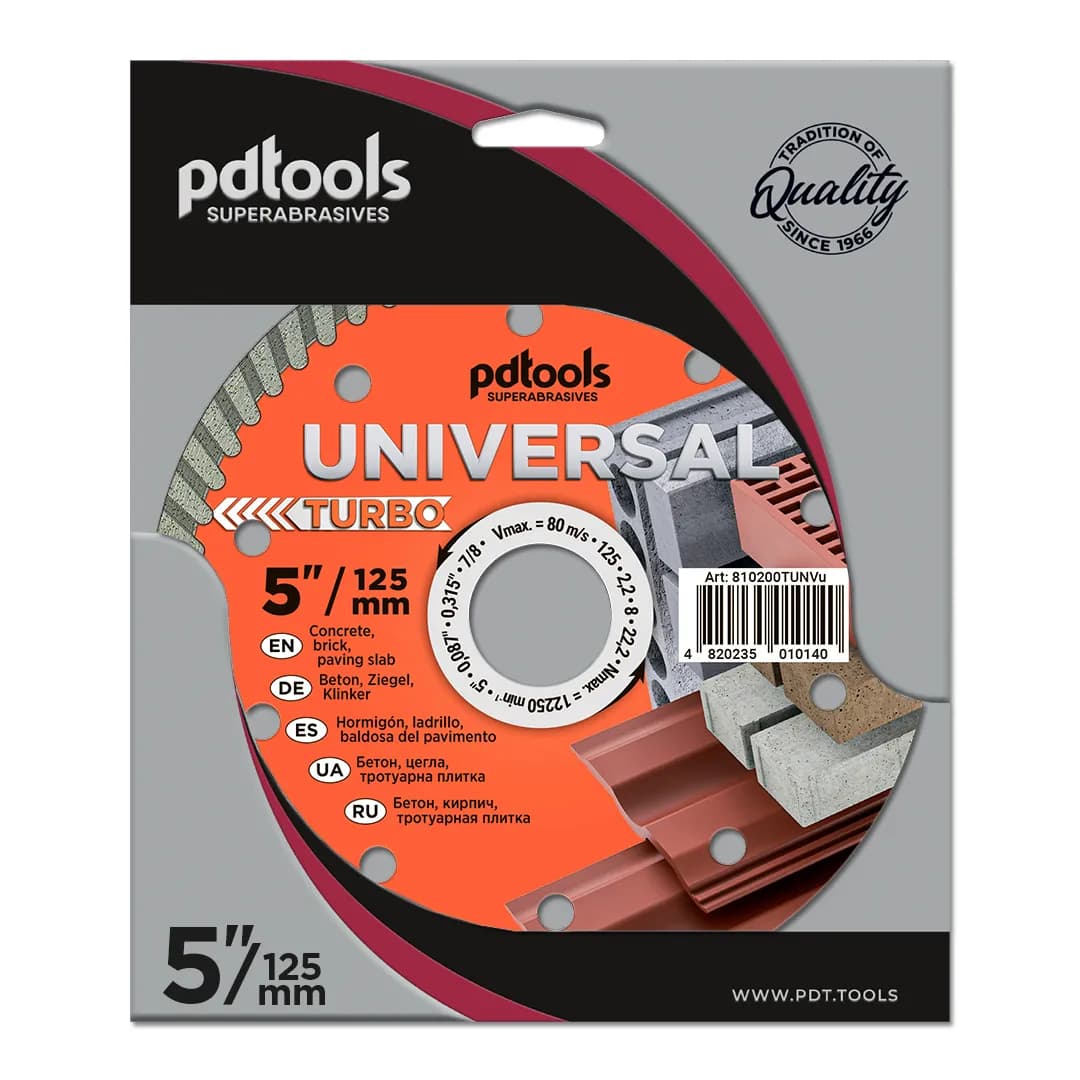 Круг алмазний PDTools 125 2,2 8 22,2 TURBO UNIVERSAL - 387998838