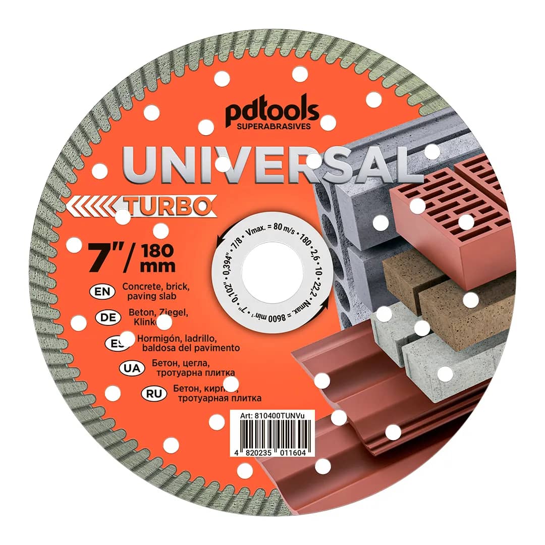 Круг алмазний PDTools 180 2,6 10 22,2 TURBO UNIVERSAL - 724556823