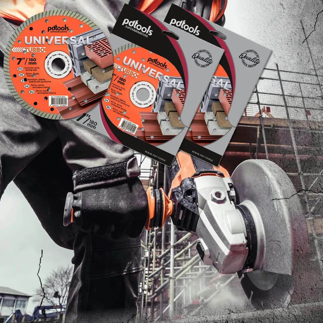 Круг алмазний PDTools 180 2,6 10 22,2 TURBO UNIVERSAL - 724556823