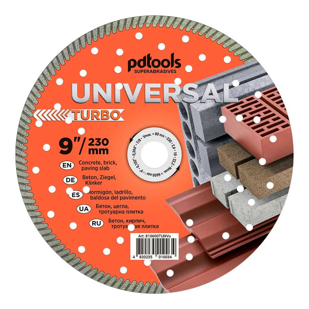 Круг алмазний PDTools 230 2,6 10 22,2 TURBO UNIVERSAL - 824640734