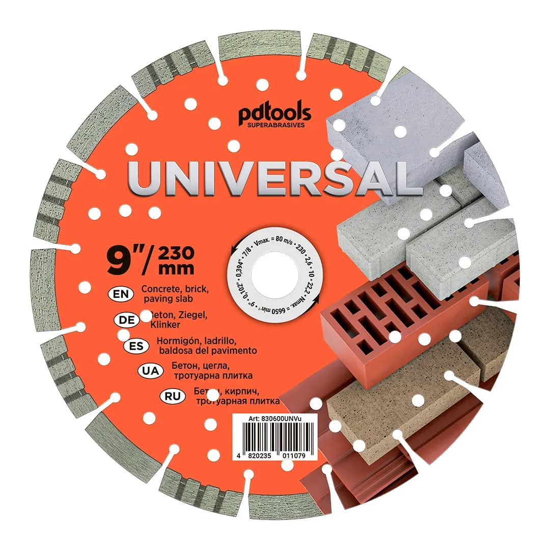 Круг алмазний PDTools 230 2,6 10 22,23 UNIVERSAL - 285186757