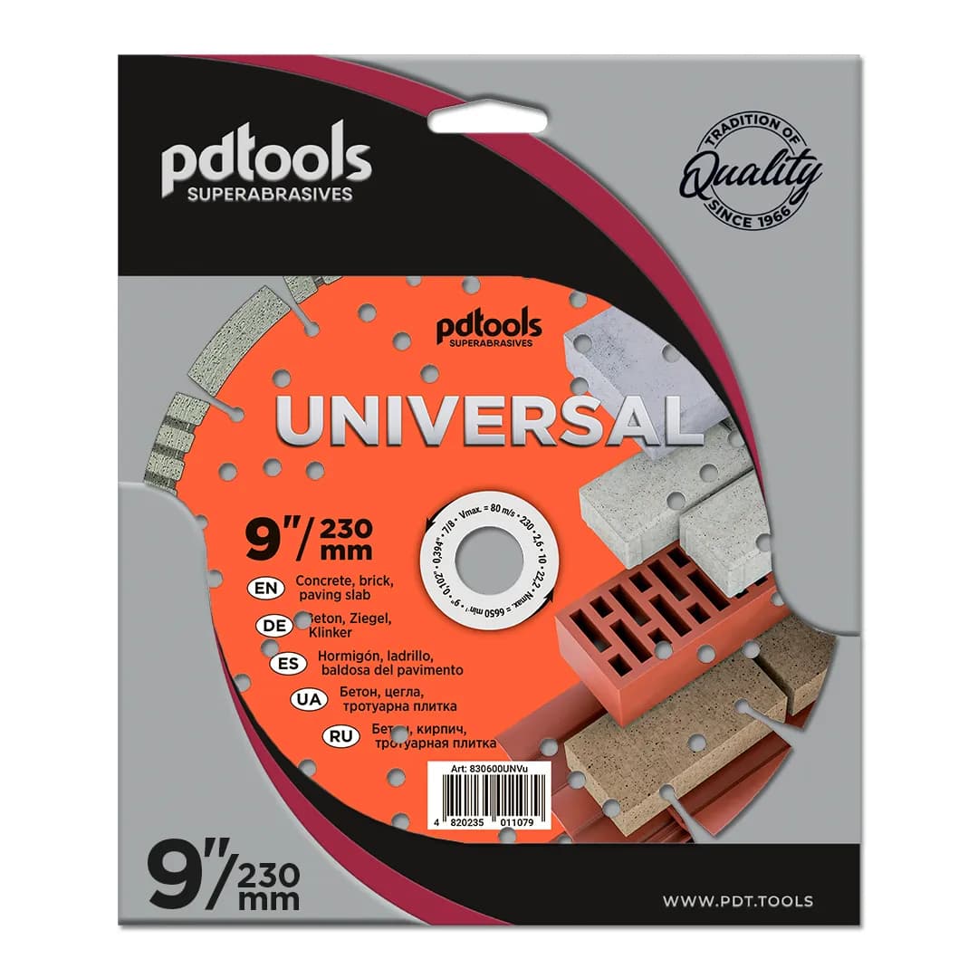 Круг алмазний PDTools 230 2,6 10 22,23 UNIVERSAL - 285186757