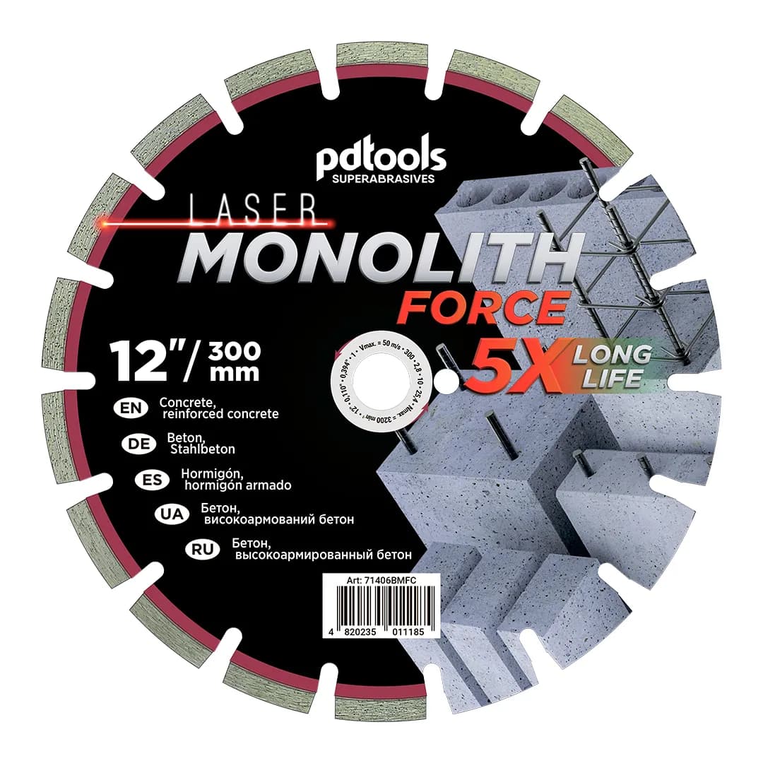 Круг алмазний PDTools 300 2.8 10 25.4 MONOLITH FORCE - 042571217
