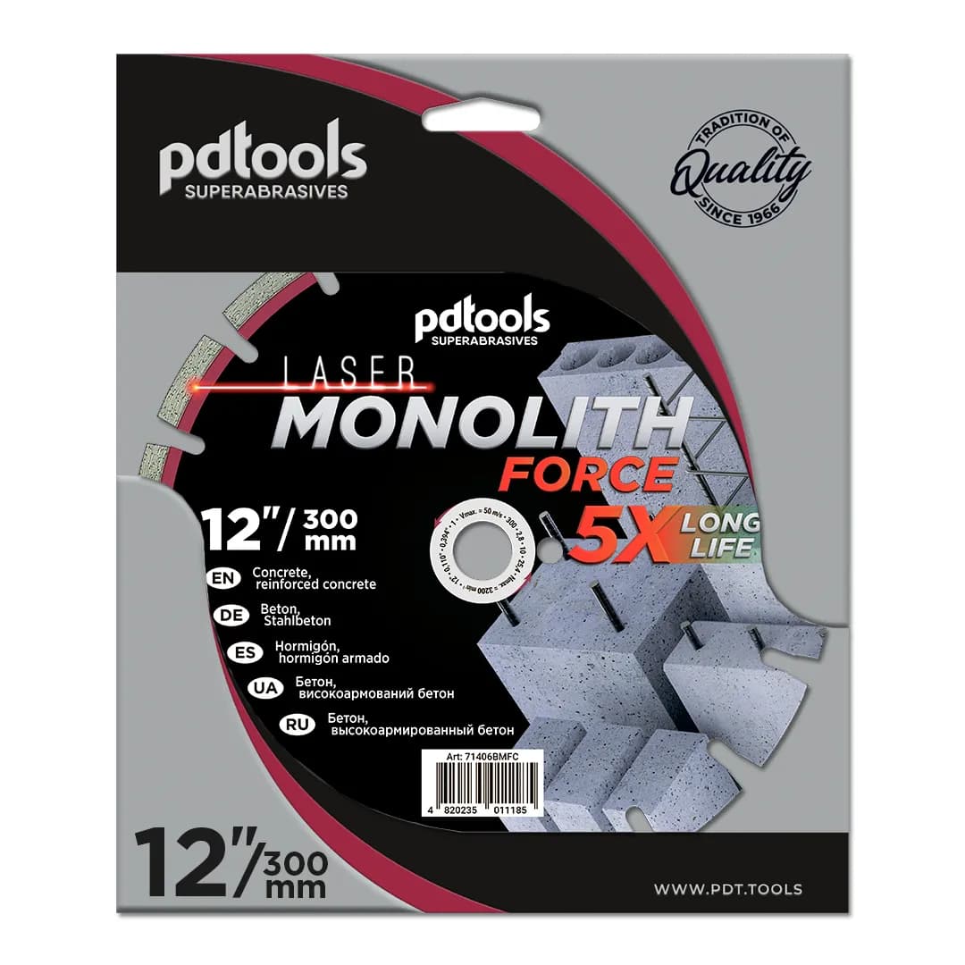 Круг алмазний PDTools 300 2.8 10 25.4 MONOLITH FORCE - 042571217