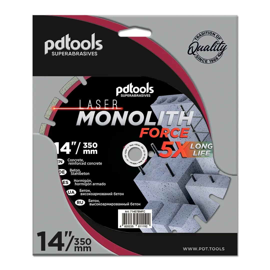 Круг алмазний PDTools 350 3.2 10 25.4 MONOLITH FORCE - 956393179