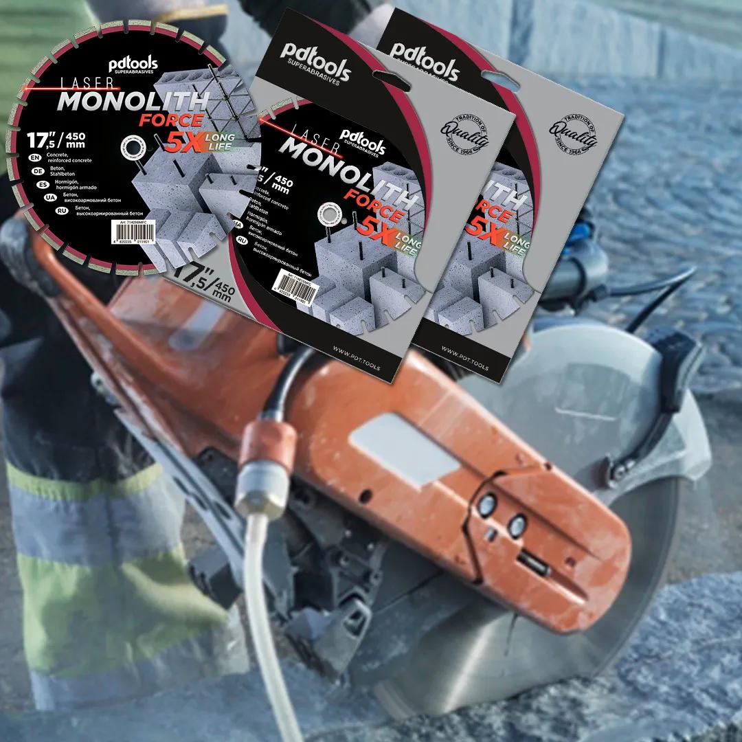 Круг алмазний PDTools 450 3.8 10 25.4 MONOLITH FORCE - 120148