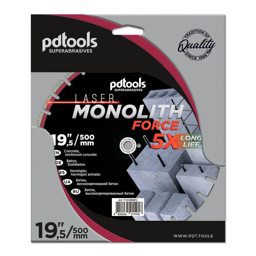 Круг алмазний PDTools 500 3.8 10 25.4 MONOLITH FORCE - 559225458