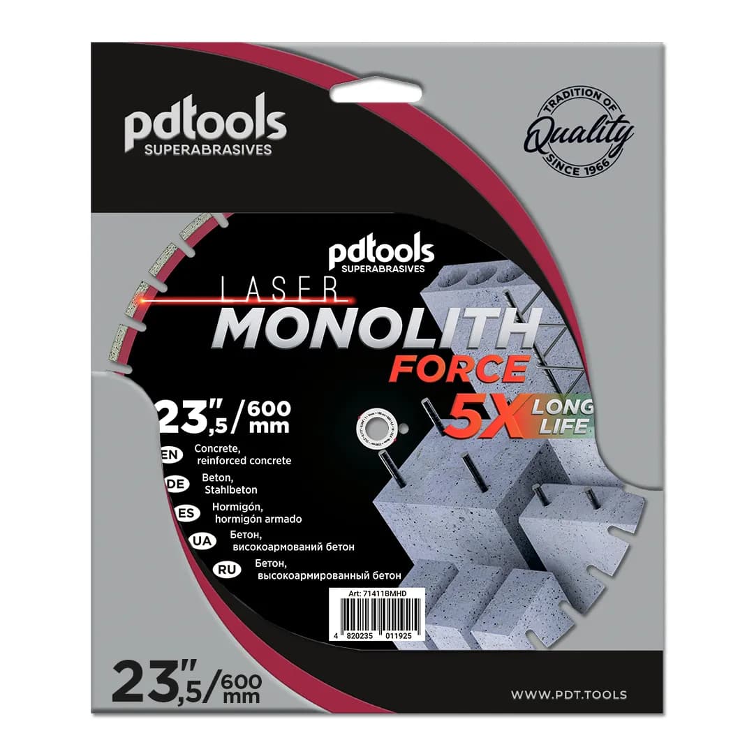Круг алмазний PDTools 600 4.5 10 25.4 MONOLITH FORCE - 376608985