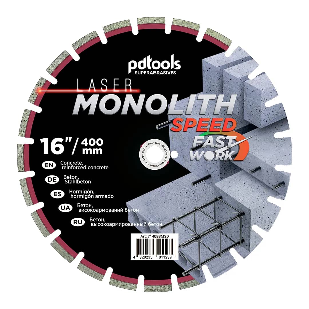 Круг алмазний PDTools 400 3.5 10 25.4 MONOLITH SPEED - 732160178