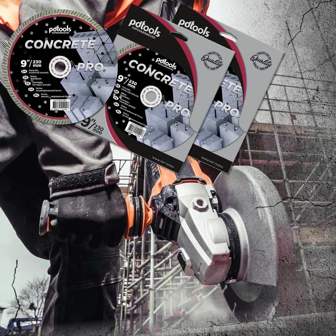 Круг алмазний PDTools 230 2,6 10 22,23 TURBO CONCRETE PRO - 510215564