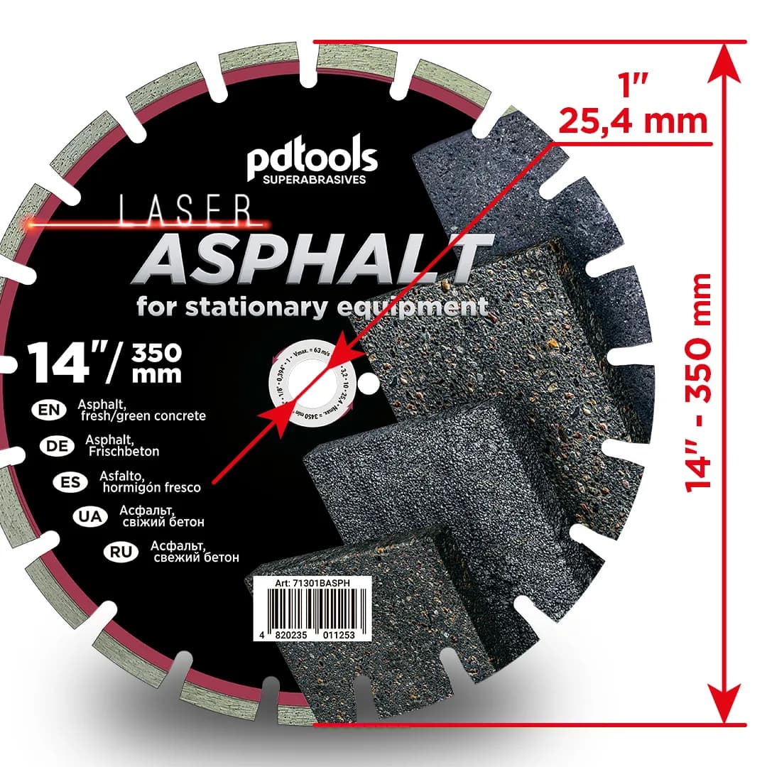 Круг алмазний PDTools 350 3.2 10 25.4 ASPHALT - 026919004
