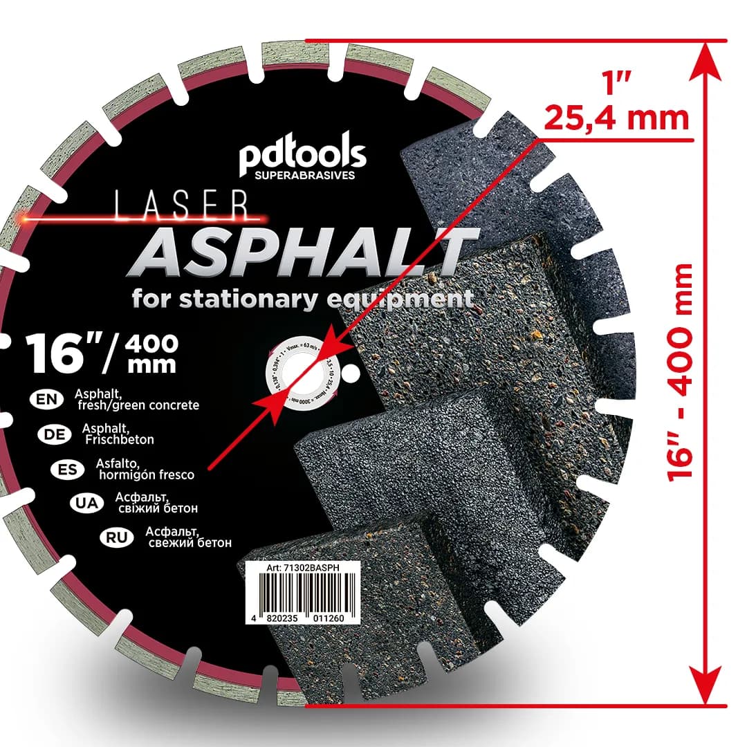 Круг алмазний PDTools 400 3.5 10 25.4 ASPHALT - 645167154