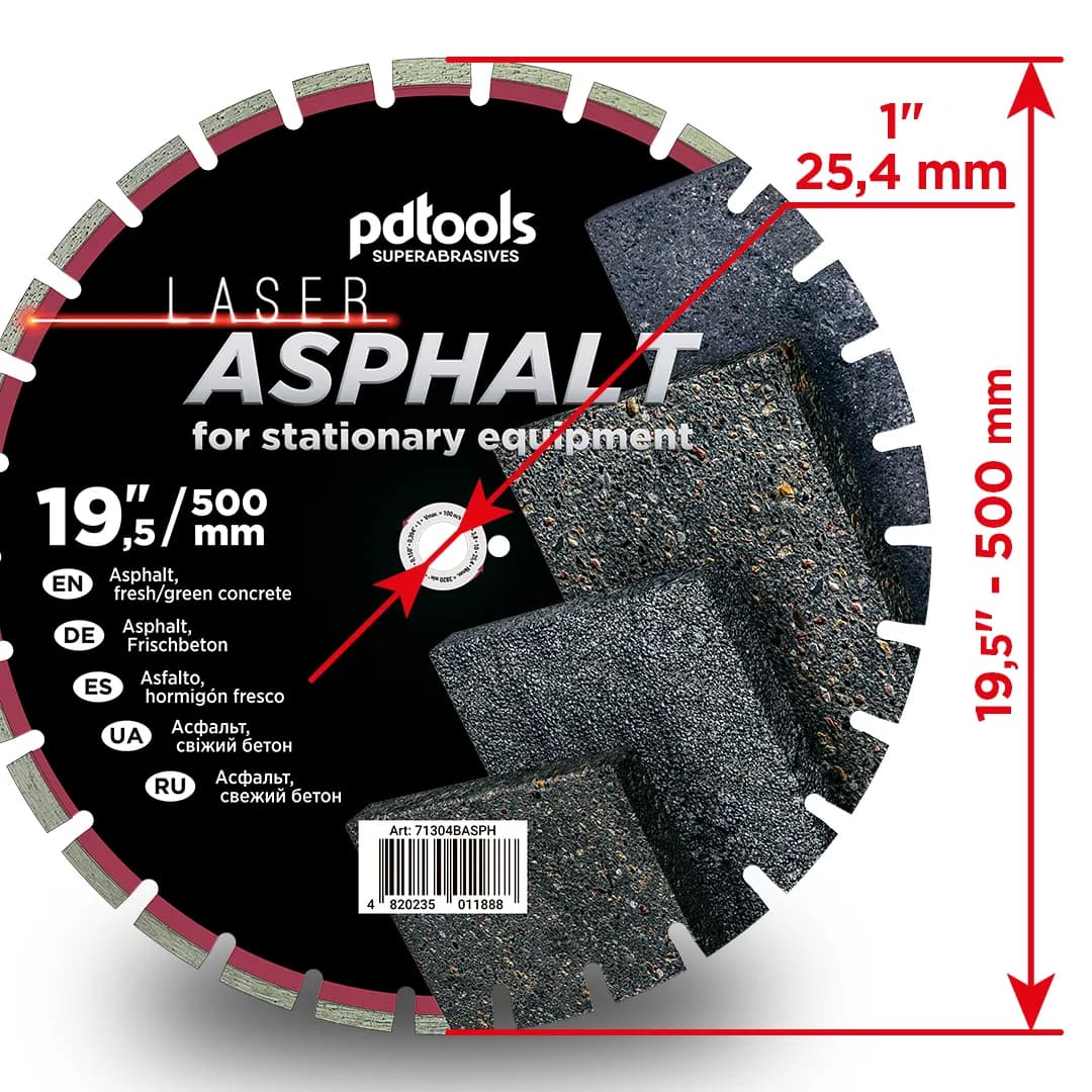 Круг алмазний PDTools 500 3.8 10 25.4 ASPHALT - 315745715