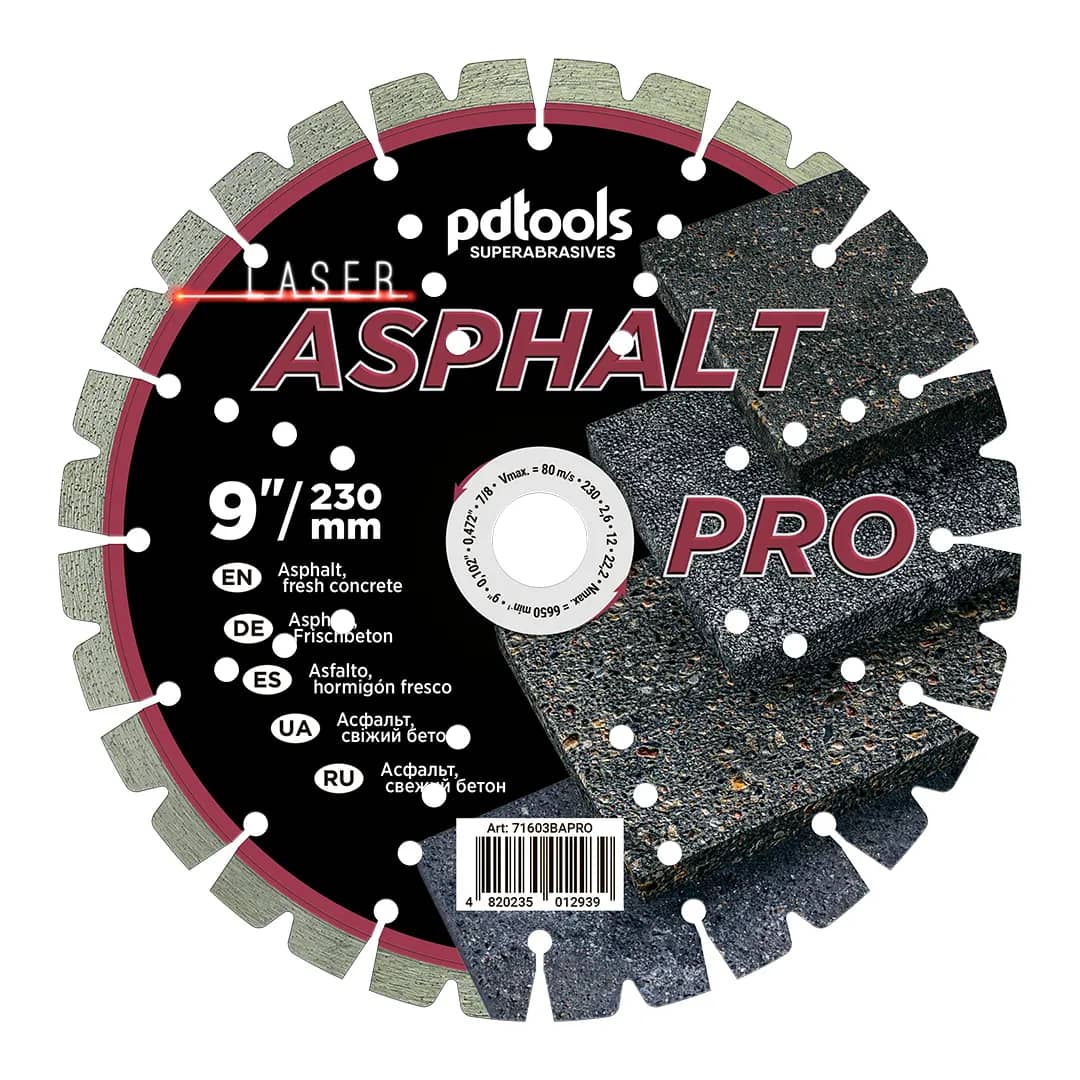 Круг алмазний PDTools 230 2,8 12 22,2 ASPHALT PRO - 183925191