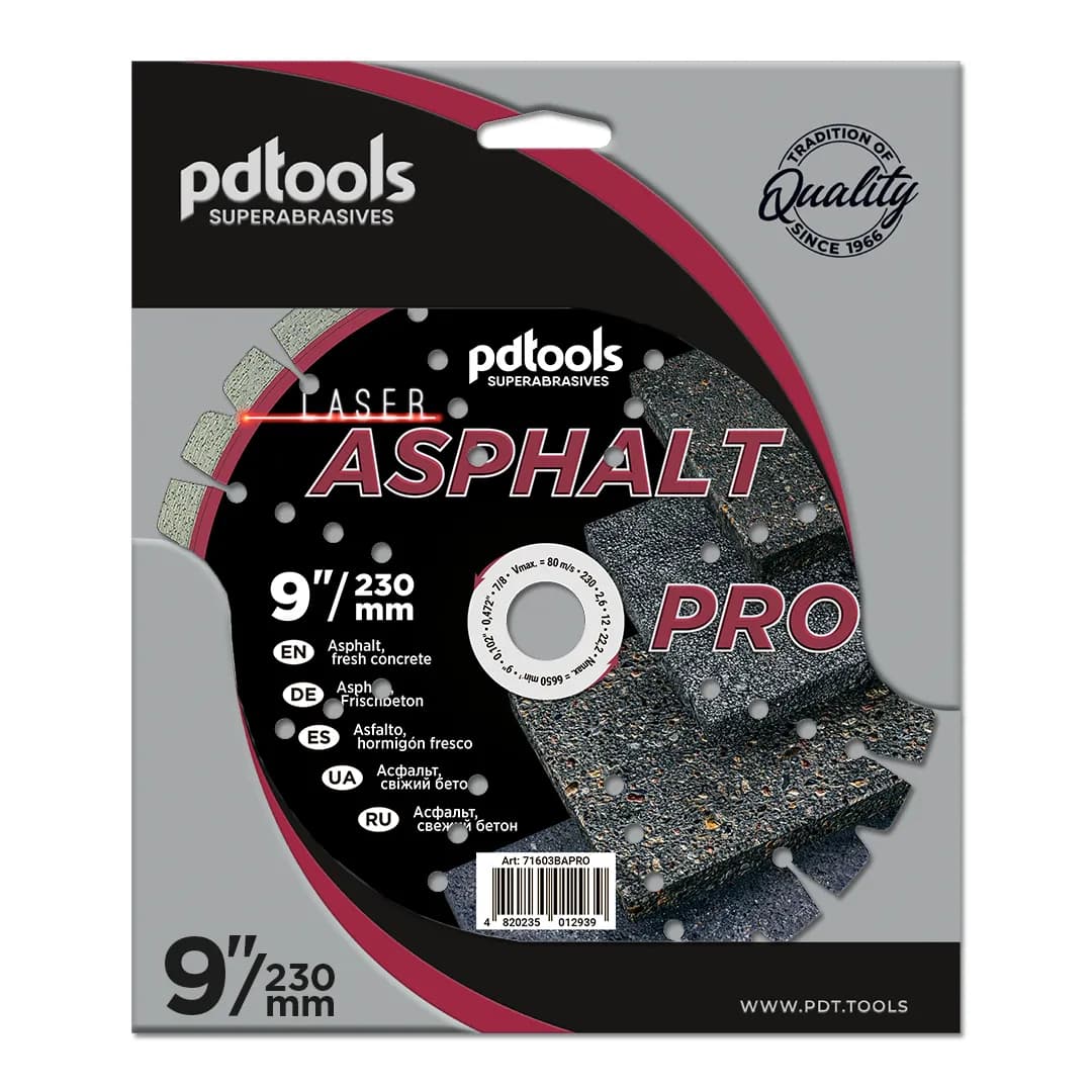 Круг алмазний PDTools 230 2,8 12 22,2 ASPHALT PRO - 183925191
