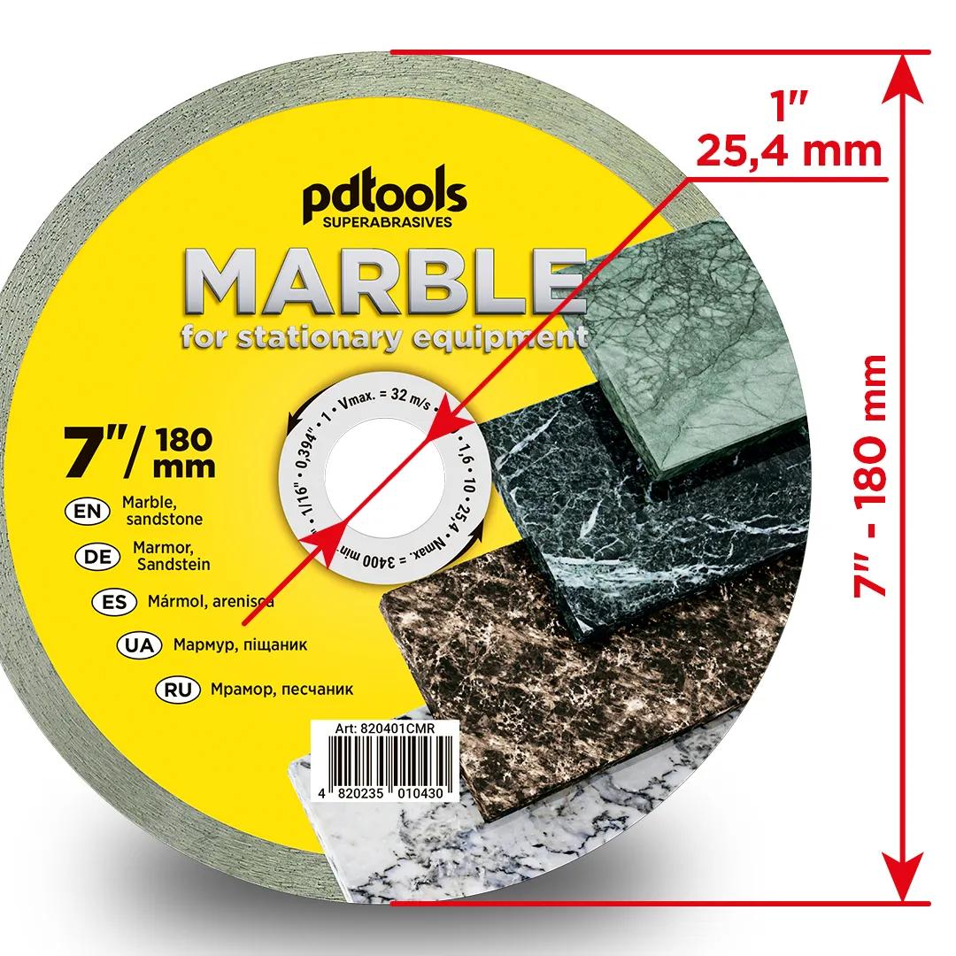Круг алмазний PDTools 180 1,6 10 25,4 MARBLE - 120231