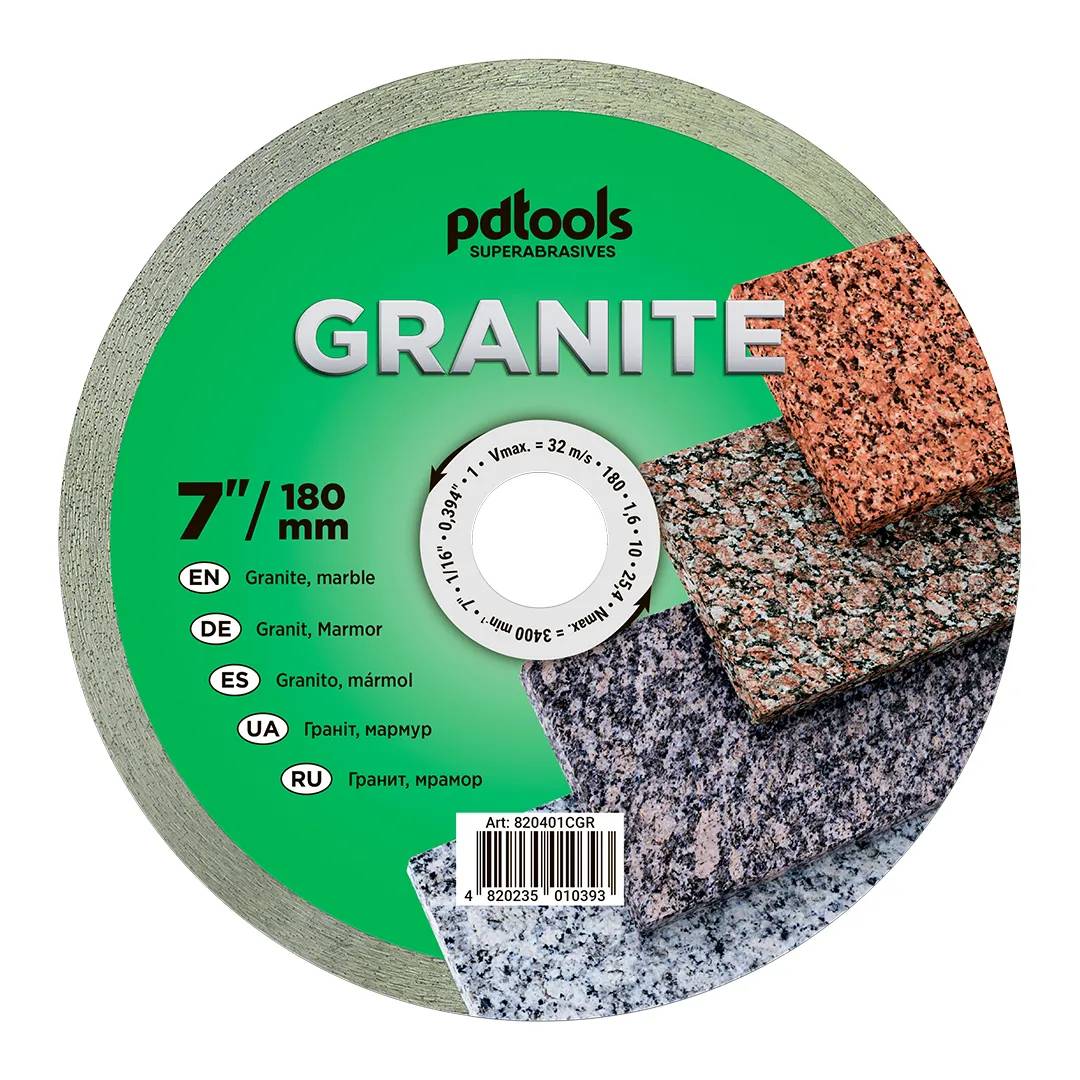 Круг алмазний PDTools 180 1,6 10 25,4 GRANITE - 120257