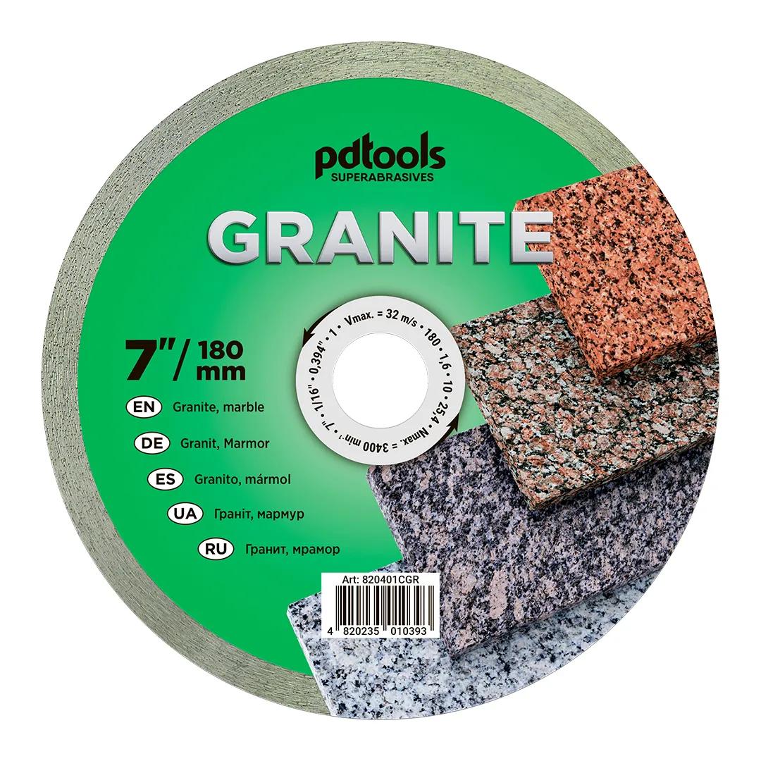 Круг алмазний PDTools 180 1,6 10 25,4 GRANITE - 120257