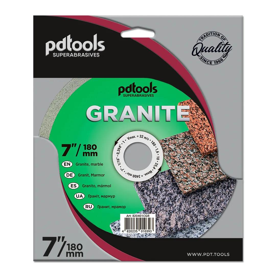 Круг алмазний PDTools 180 1,6 10 25,4 GRANITE - 120258